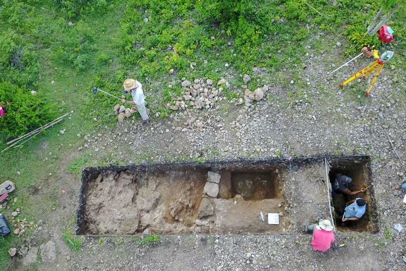 Drone shot of excavations at Conil (Operation 8A).